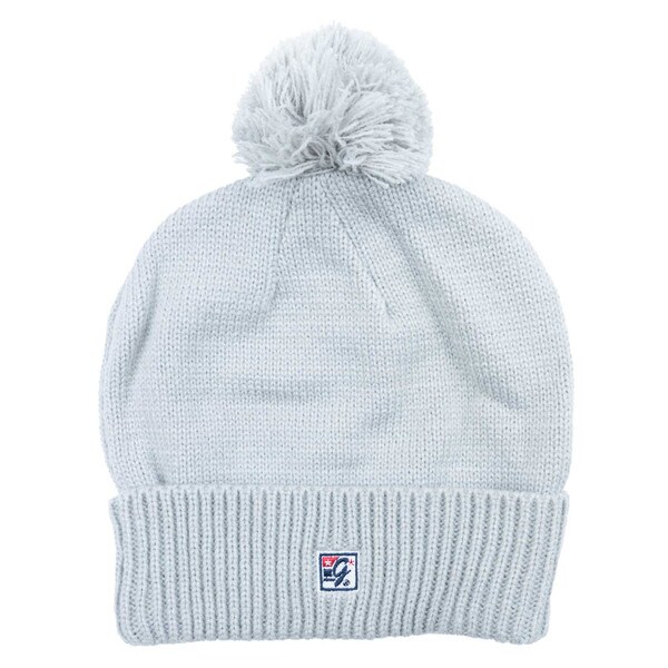 Light Gray U-State Cuffed Beanie with pom pom